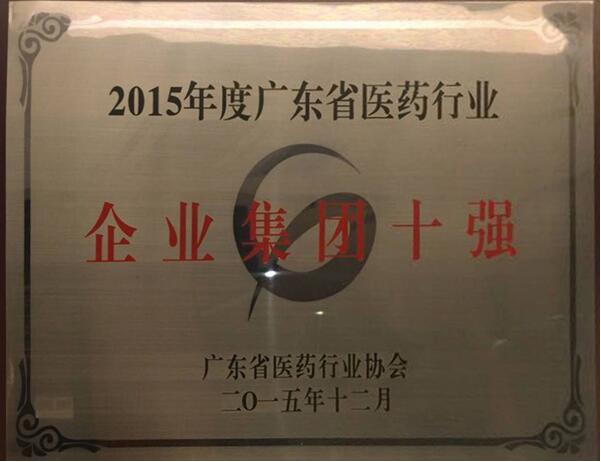 康美藥業榮獲廣東省醫藥行業企業集團十強